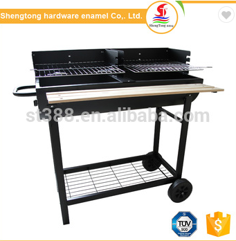 Top quality cast iron stainless steel charcoal bbq grill , large commercial portable barbecue grills 